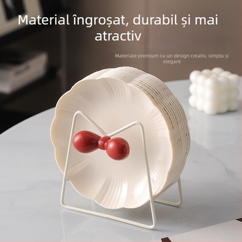 Vas din plastic rotund pentru oase și resturi, suprafață desenată manual, stil simplu, imprimare logo disponibil