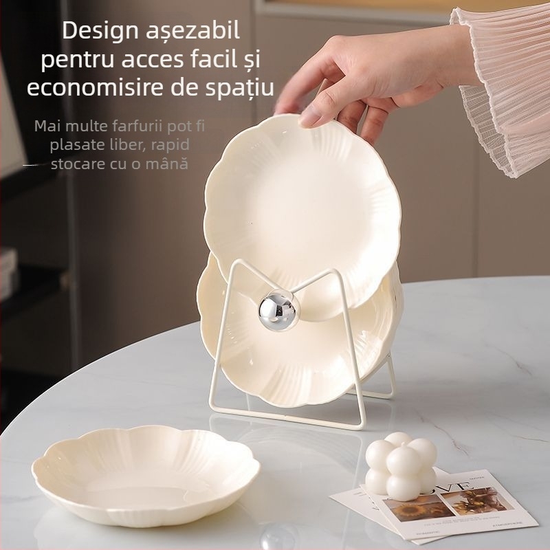 Vas din plastic rotund pentru oase și resturi, suprafață desenată manual, stil simplu, imprimare logo disponibil