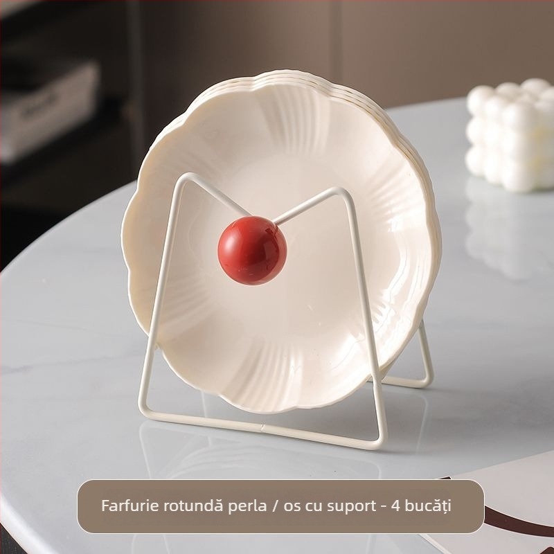 Vas din plastic rotund pentru oase și resturi, suprafață desenată manual, stil simplu, imprimare logo disponibil