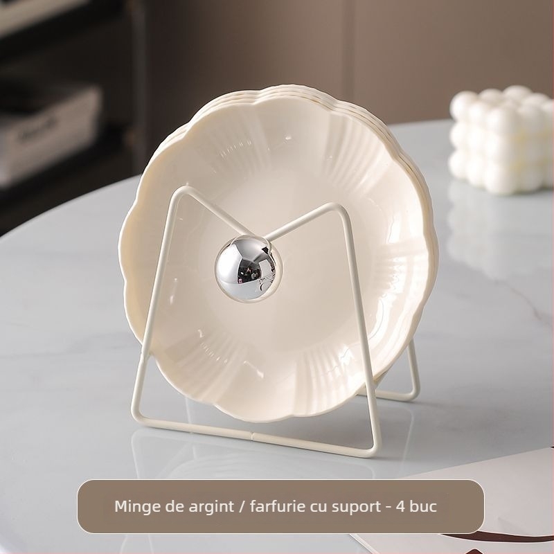 Vas din plastic rotund pentru oase și resturi, suprafață desenată manual, stil simplu, imprimare logo disponibil