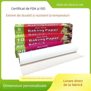 Jin Jieshi hârtie de copt din pulpă de lemn, 40 g/m², acoperire dublă cu ulei siliconic vegetal