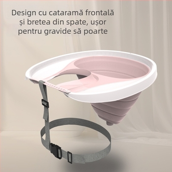 Vas pliabil de spălat păr din plastic pentru baie, destinat adulților