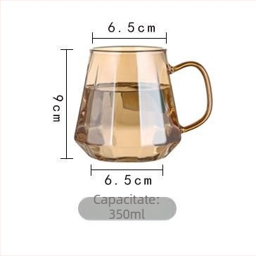 Set de pahare din sticlă borosilicată pentru apă rece, stil nordic, minimalist modern, potrivit pentru sucuri, lapte și băuturi
