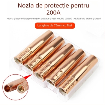 Duză de protecție pentru sudură cu inel din cupru îngroșat, 200A, protecție CO2, pentru sudură metalică