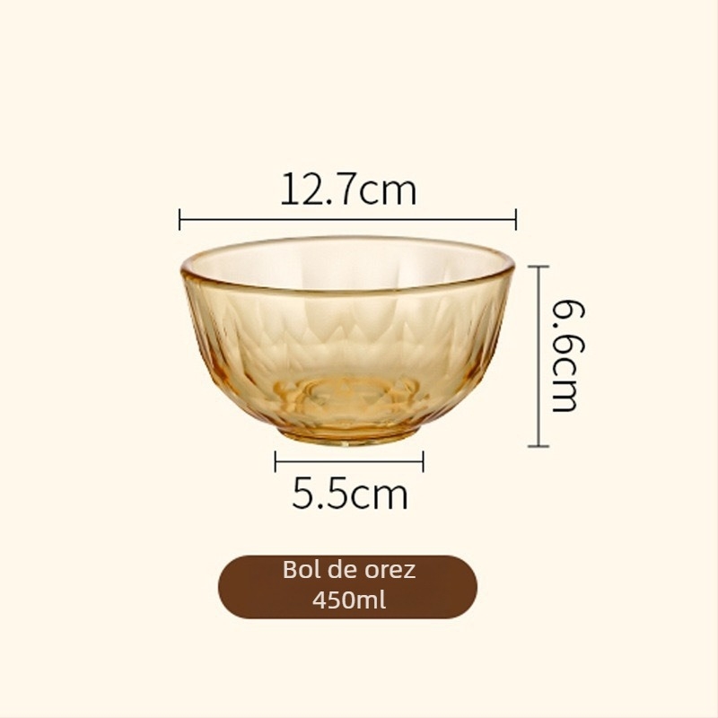 Set de vesă de masă din sticlă borosilicat de înaltă calitate — boluri, boluri pentru supă, farfurii, boluri pentru orez — prelucrare personalizată disponibilă — stil INS / Stilul Chinez Nou