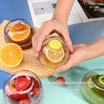 Cutie Crisper pentru fructe și legume, formă neregulată, material AS, strat unic, depozitare sigilată