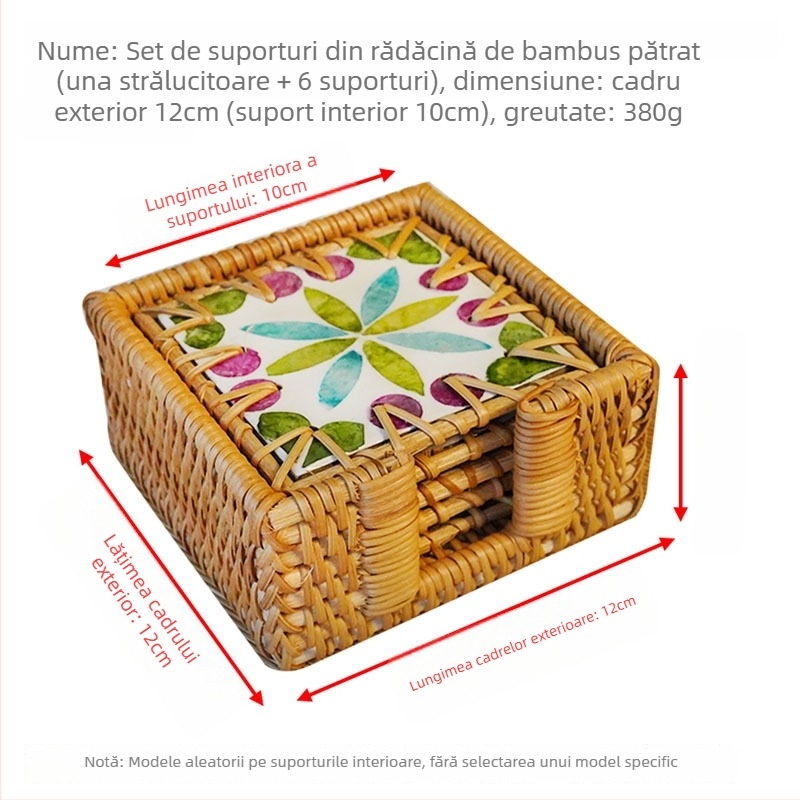 Set de plăci de masă și suporturi din scoică perlată, model marmură, formă rotundă și pătrată, covoraș de masă rezistent la temperaturi înalte