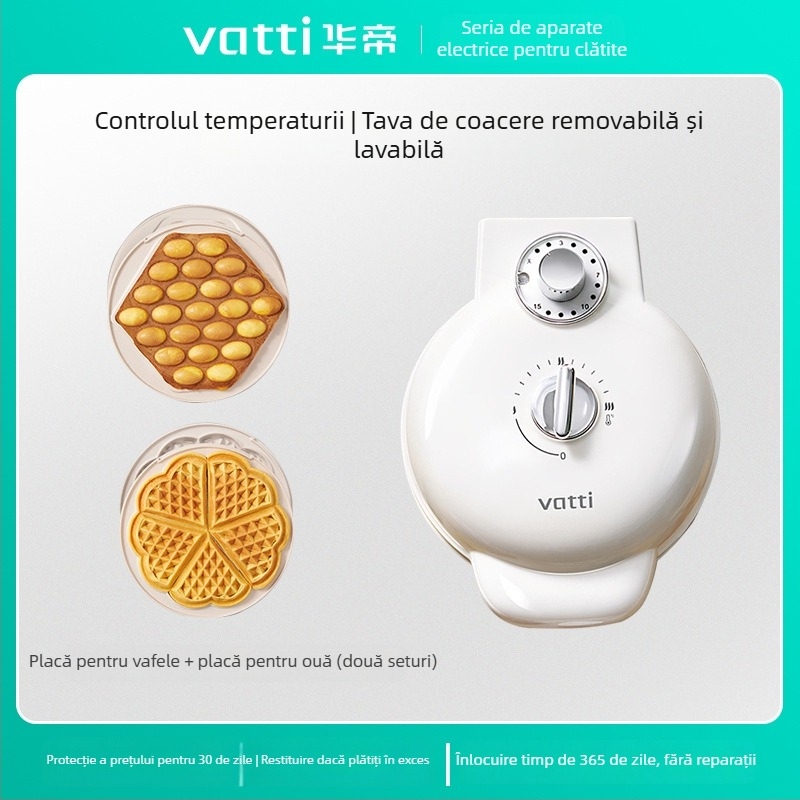 Mașină de gofre electrică Vantage Vbd015c, încălzire dublă, 750W