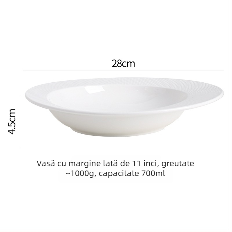 Vas ceramic în stil franțuzesc, veselă de masă modern minimalistă, capacitate 450 ml, personalizabil