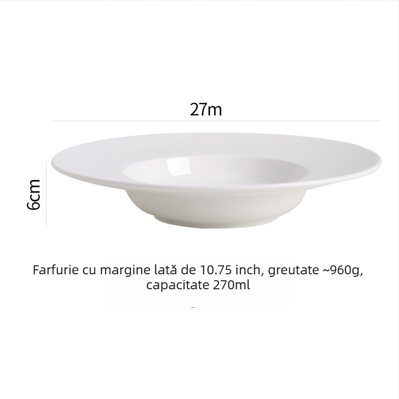 Vas ceramic în stil franțuzesc, veselă de masă modern minimalistă, capacitate 450 ml, personalizabil