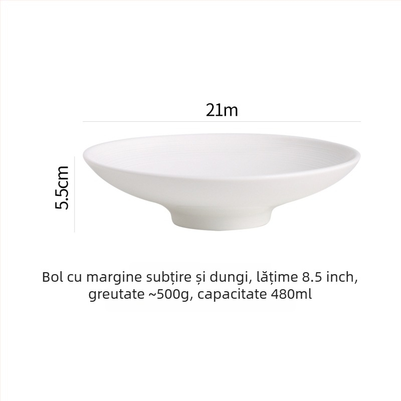 Vas ceramic în stil franțuzesc, veselă de masă modern minimalistă, capacitate 450 ml, personalizabil