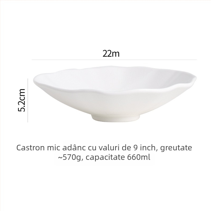 Vas ceramic în stil franțuzesc, veselă de masă modern minimalistă, capacitate 450 ml, personalizabil