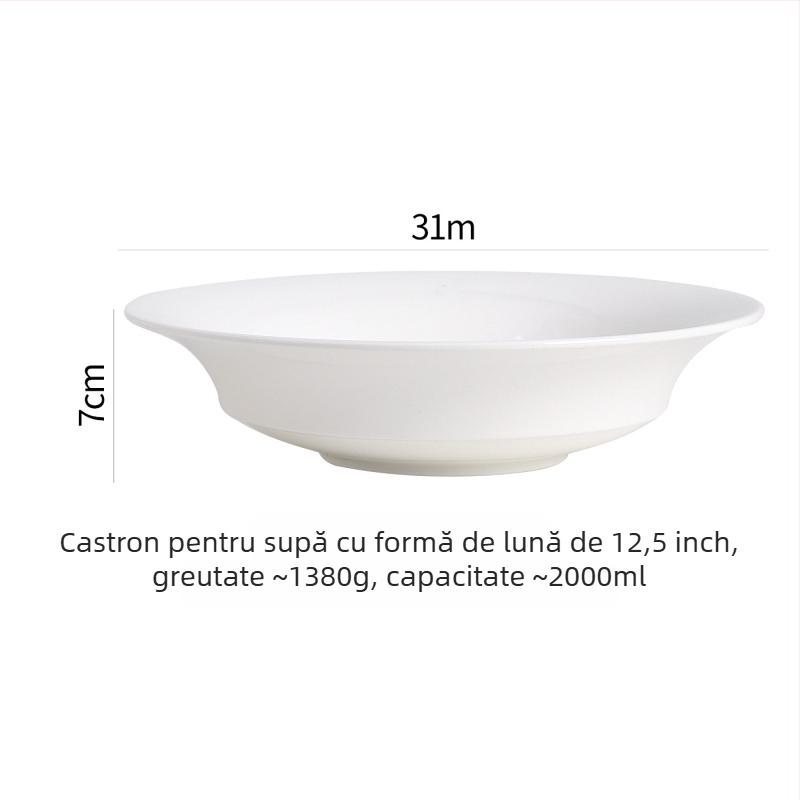 Vas ceramic în stil franțuzesc, veselă de masă modern minimalistă, capacitate 450 ml, personalizabil