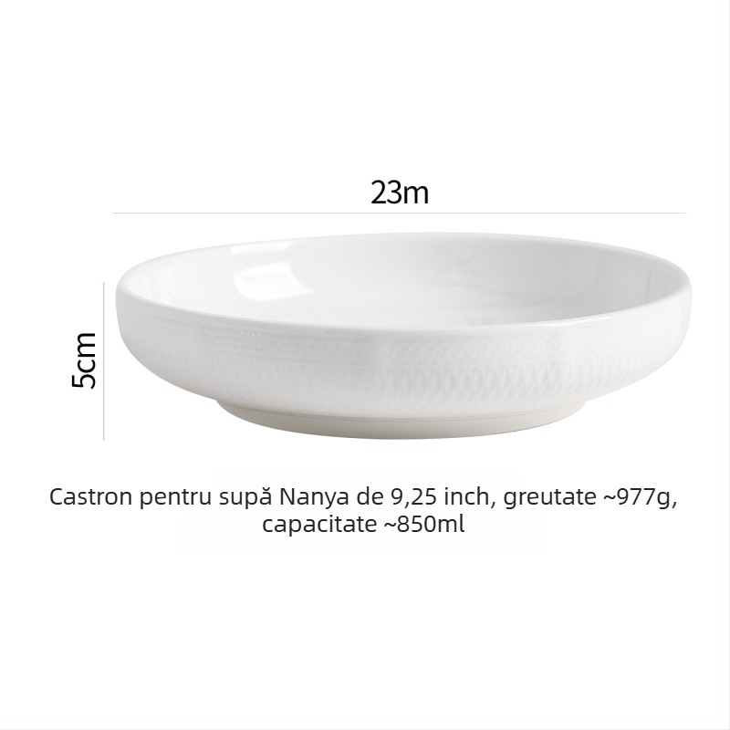 Vas ceramic în stil franțuzesc, veselă de masă modern minimalistă, capacitate 450 ml, personalizabil