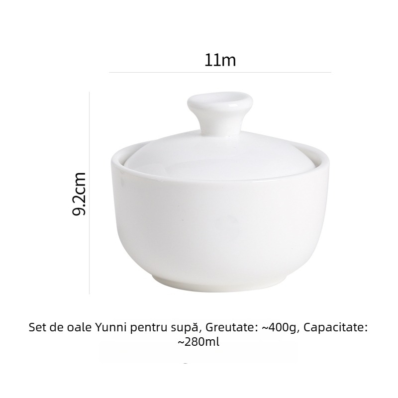 Vas ceramic în stil franțuzesc, veselă de masă modern minimalistă, capacitate 450 ml, personalizabil
