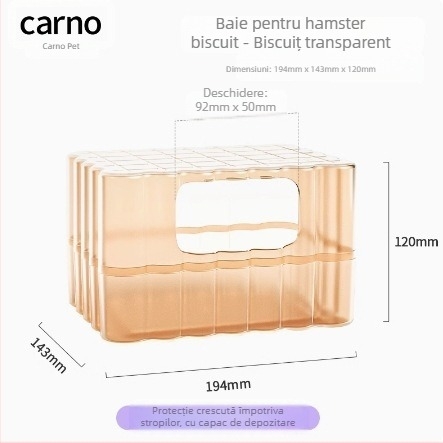 Kano toaletă pentru hamster și baie cu nisip, utilizare dublă, material PS