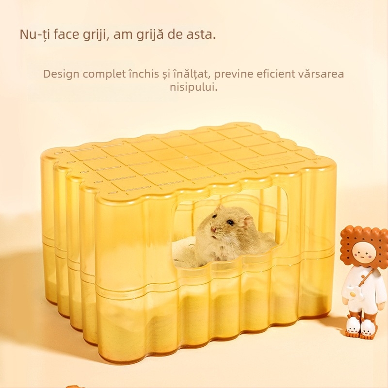 Kano toaletă pentru hamster și baie cu nisip, utilizare dublă, material PS