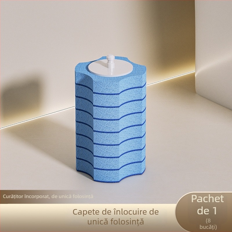 Set de perie de toaletă de unică folosință cu ventuză, montaj pe perete, plastic, stil lux ușor