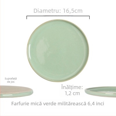 Farfurioară ceramică din porțelan cu model desen animat, rotundă, stil japonez, pentru sosuri și gustări