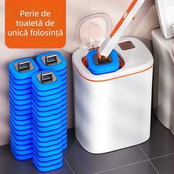 Set de perie de toaletă de unică folosință, montat pe perete, pentru baie japoneză, cu cap de înlocuire, din plastic