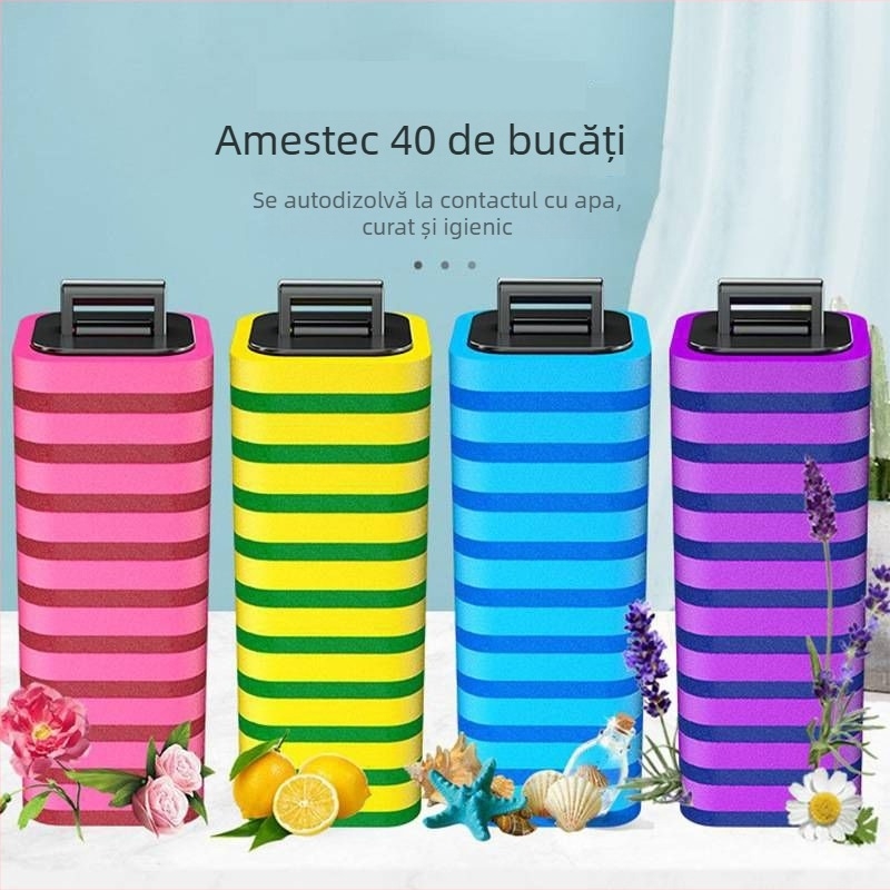 Set de perie de toaletă de unică folosință, montat pe perete, pentru baie japoneză, cu cap de înlocuire, din plastic