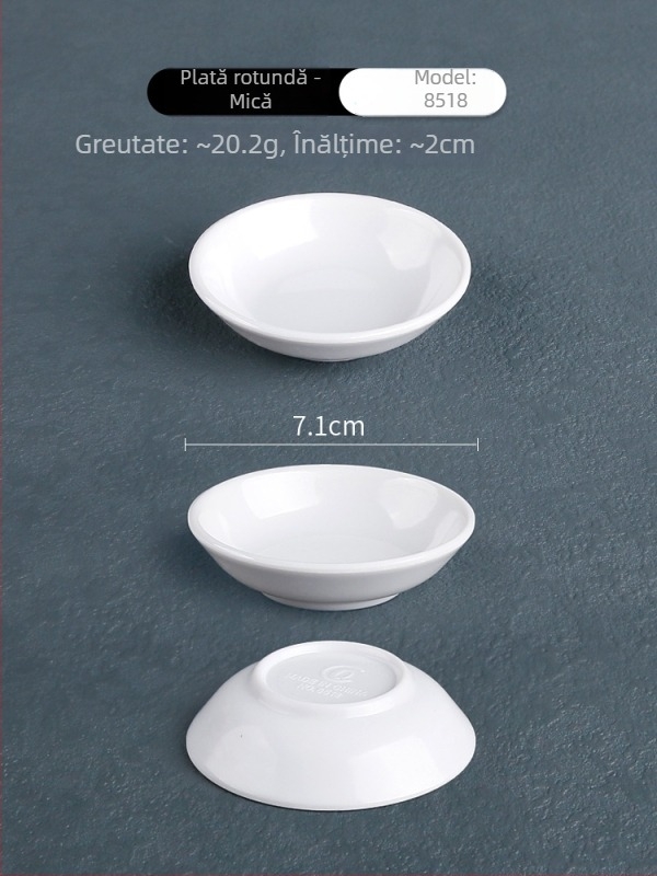 Farfurie rotundă pentru sosuri, material floare de mătase, model 69850, utilizare generală