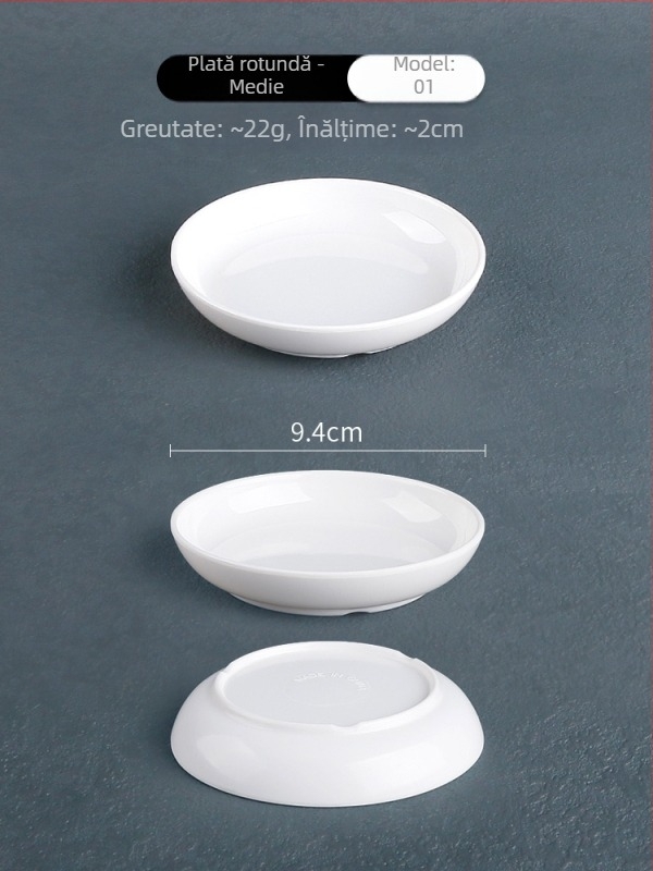 Farfurie rotundă pentru sosuri, material floare de mătase, model 69850, utilizare generală