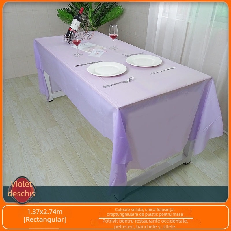 Față de masă de unică folosință, dreptunghiulară, din polietilenă, origine Zhejiang, pentru decorarea grădiniței și a petrecerilor