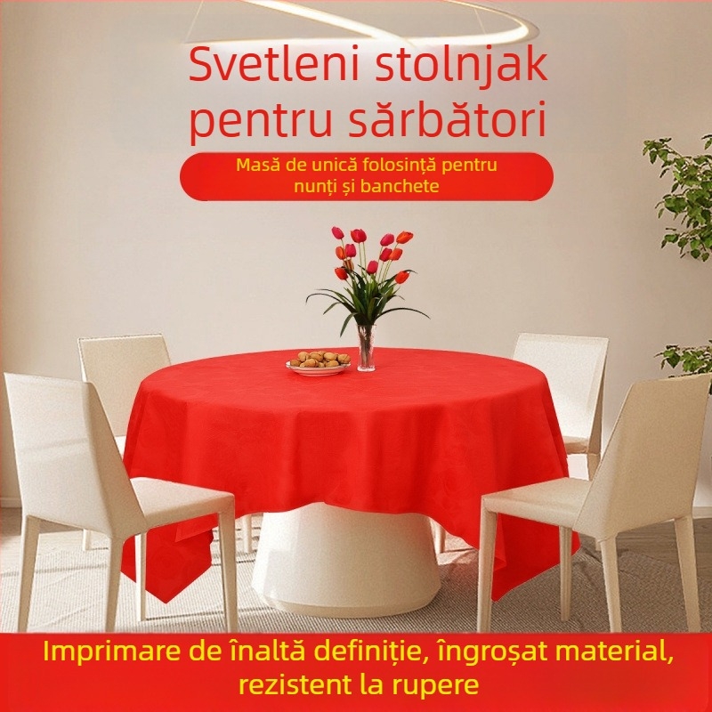 Față de masă de unică folosință, material biodegradabil, grosime 6 silk