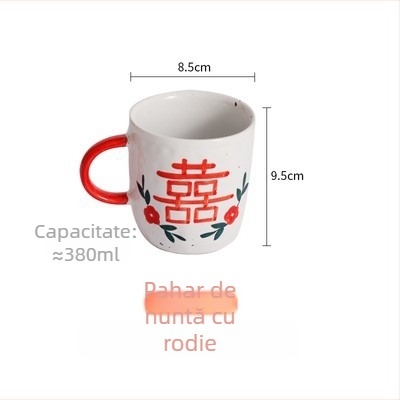 Set de veselă ceramică lucrat manual cu boluri, căni și linguri – cadou de nuntă personalizabil