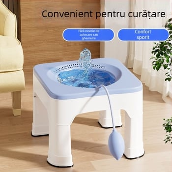 Basină de baie din plastic pentru hemoroizi și îngrijire a prostatei, cu design înălțat – aparat de scufundare fără aplecări pentru adulți