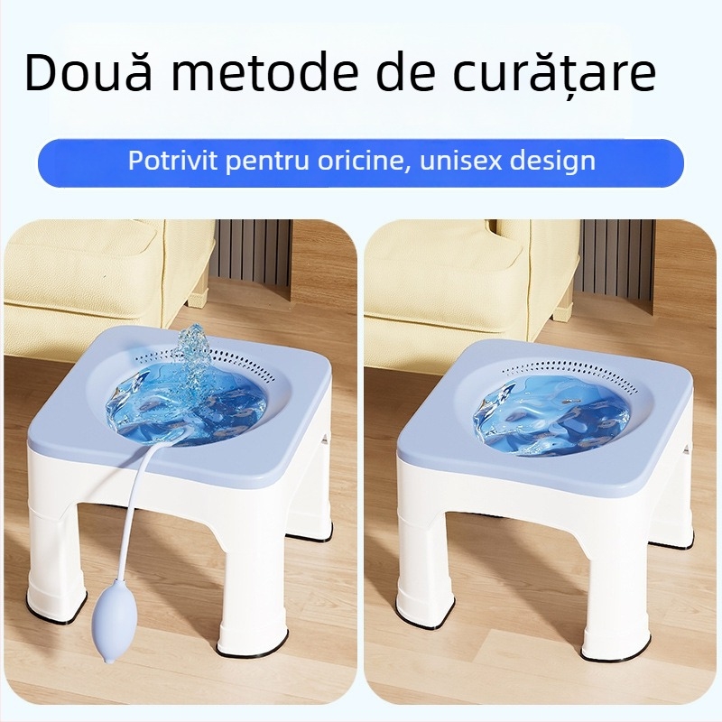 Basină de baie din plastic pentru hemoroizi și îngrijire a prostatei, cu design înălțat – aparat de scufundare fără aplecări pentru adulți