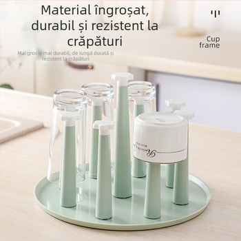 Dench suport pentru cești de ceai – din plastic, drenaj invers, protecție împotriva prafului, design modern minimalist, greutate 120 g
