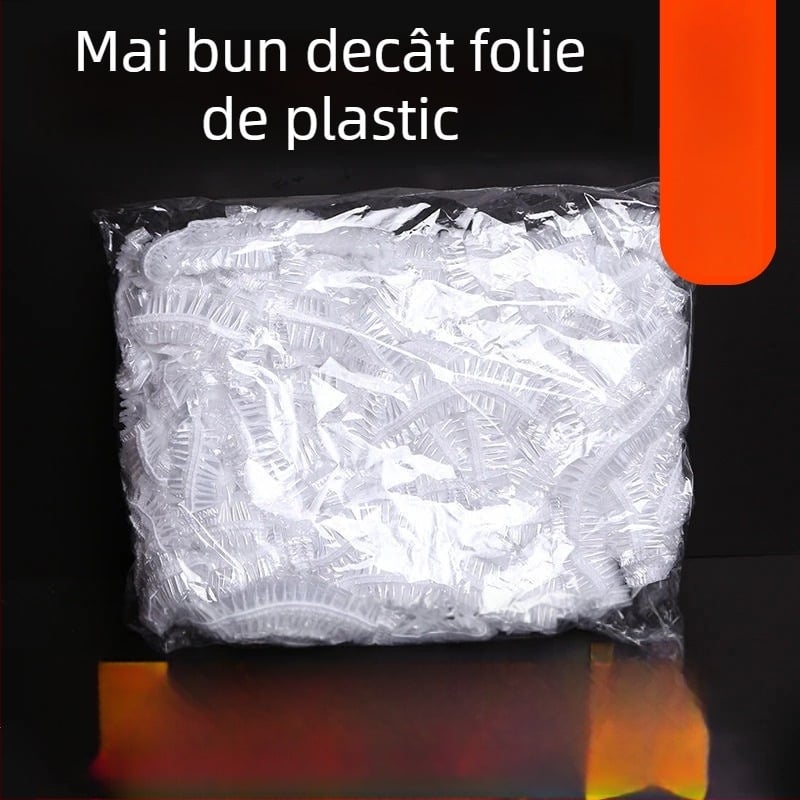 Capac pentru folie de conservare, de unică utilizare - uz casnic, PE, -60°C–140°C, 12+ buc.