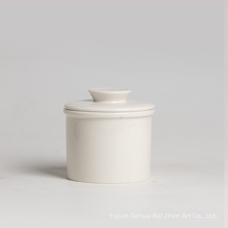 Cutie de unt ceramică cu capac, design modern minimalist, posibilitate de personalizare, calitate premium, brand RZ