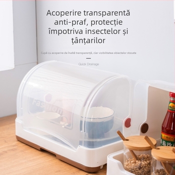 Suport pentru pahare din plastic – de birou, cu tavă de scurgere, stil modern minimalist
