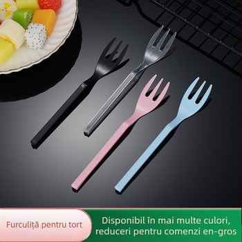 Furculiță pentru fructe, plastic, marcă Liheng, stil modern minimalist, imprimare logo disponibil