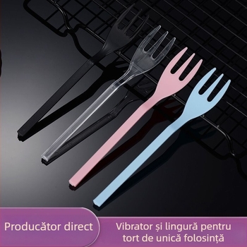 Furculiță pentru fructe, plastic, marcă Liheng, stil modern minimalist, imprimare logo disponibil
