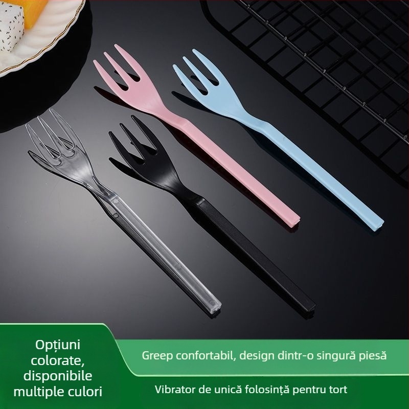 Furculiță pentru fructe, plastic, marcă Liheng, stil modern minimalist, imprimare logo disponibil