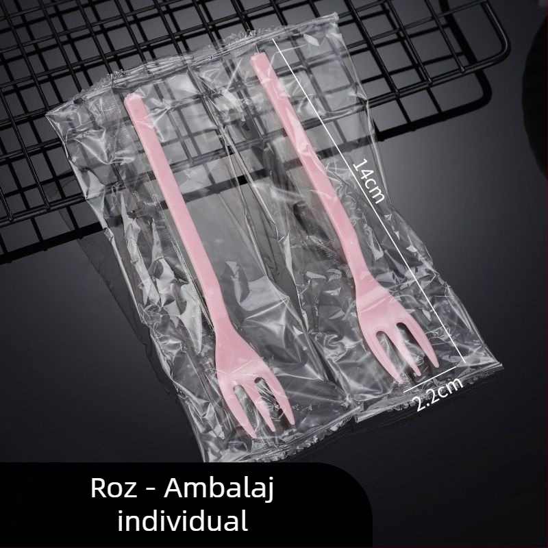 Furculiță pentru fructe, plastic, marcă Liheng, stil modern minimalist, imprimare logo disponibil