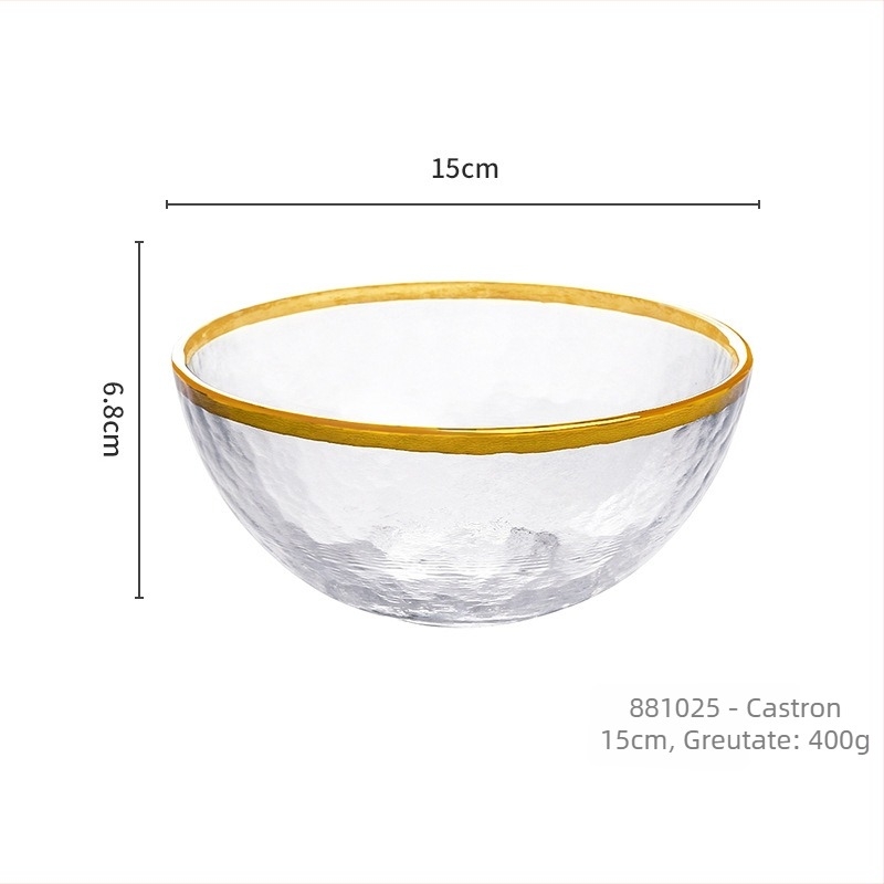 Set de veselă din sticlă de cristal cu glazură pictată manual (compatibil cu microunde; stil modern occidental; 36 piese)