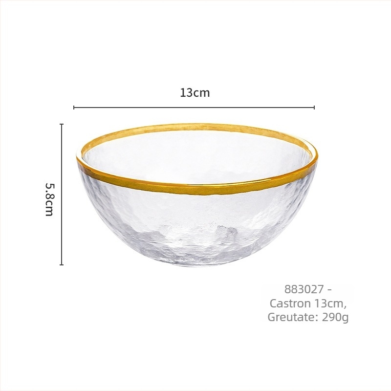 Set de veselă din sticlă de cristal cu glazură pictată manual (compatibil cu microunde; stil modern occidental; 36 piese)