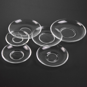 Vas rotund din sticlă pentru cafea și gustări, sticlă rezistentă la căldură, imprimare logo disponibilă, personalizare disponibilă, 6 bucăți în cutie