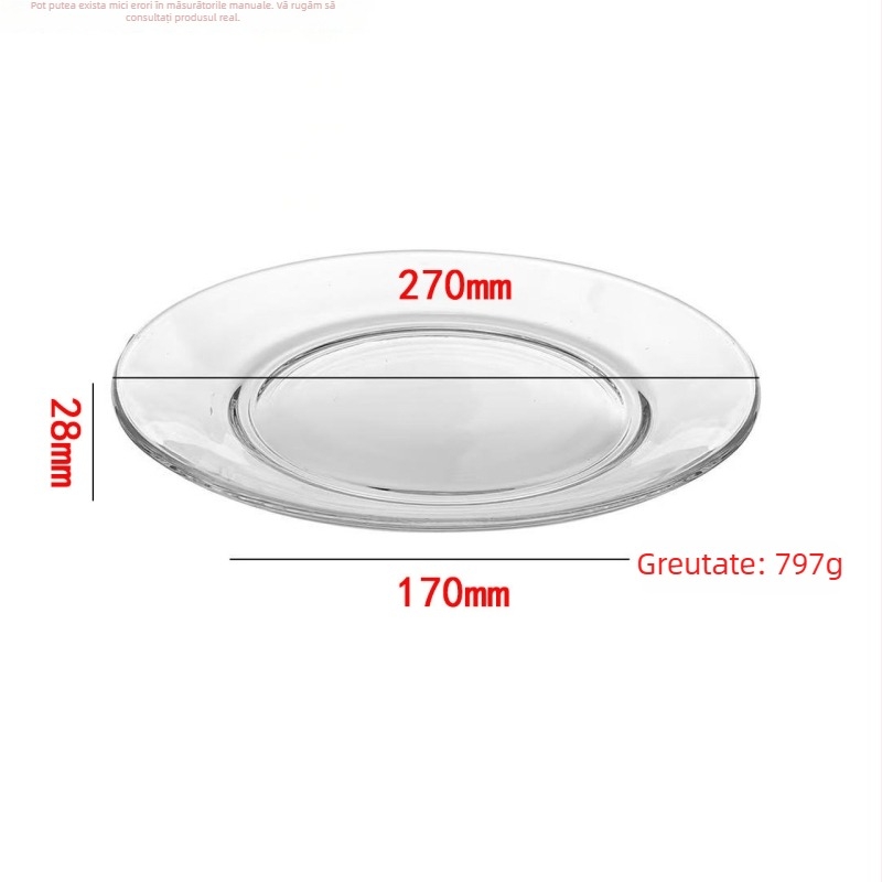 Vas rotund din sticlă pentru cafea și gustări, sticlă rezistentă la căldură, imprimare logo disponibilă, personalizare disponibilă, 6 bucăți în cutie