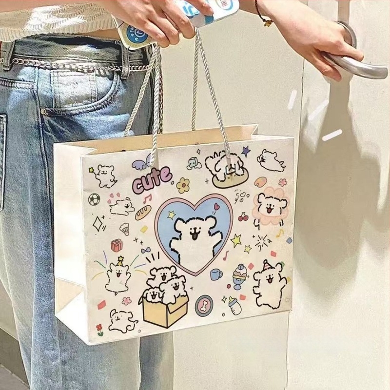 Sac de cadouri din hârtie, stil geantă, imprimare offset, pentru cadouri, pungă de ambalaj, origine Yiwu