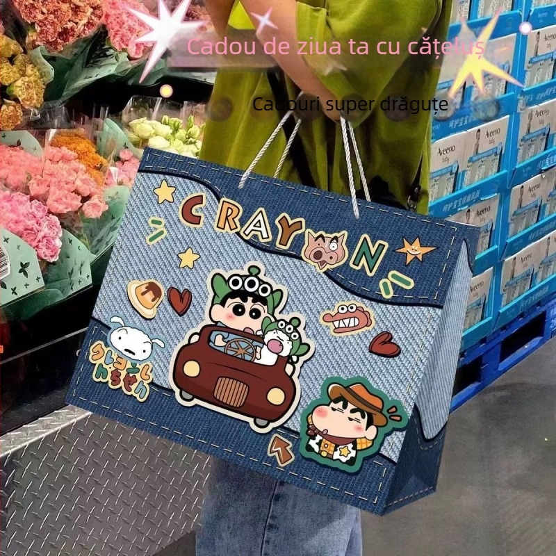 Sac de cadouri din hârtie, stil geantă, imprimare offset, pentru cadouri, pungă de ambalaj, origine Yiwu