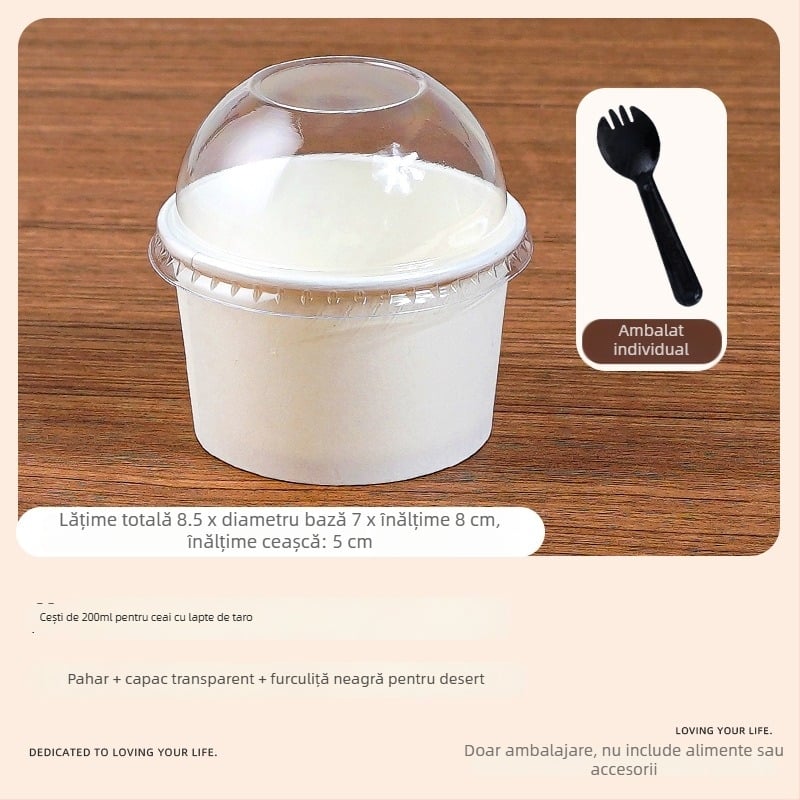 Ten Colors of Life forme de copt acoperite pentru iaurt/brânză, 101–200 ml, compatibile cu microunde