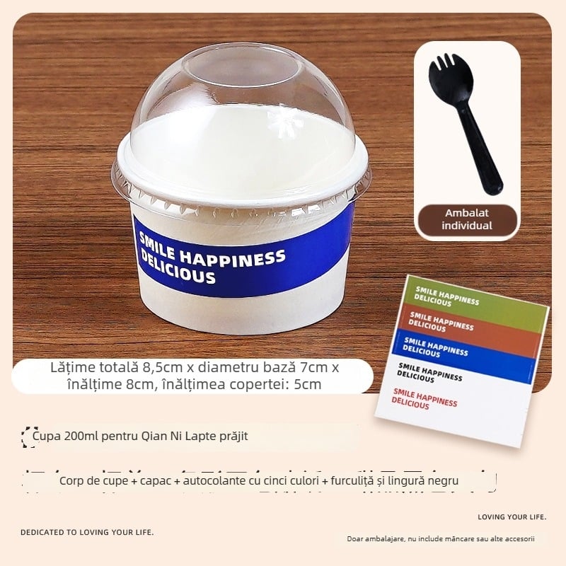 Ten Colors of Life forme de copt acoperite pentru iaurt/brânză, 101–200 ml, compatibile cu microunde