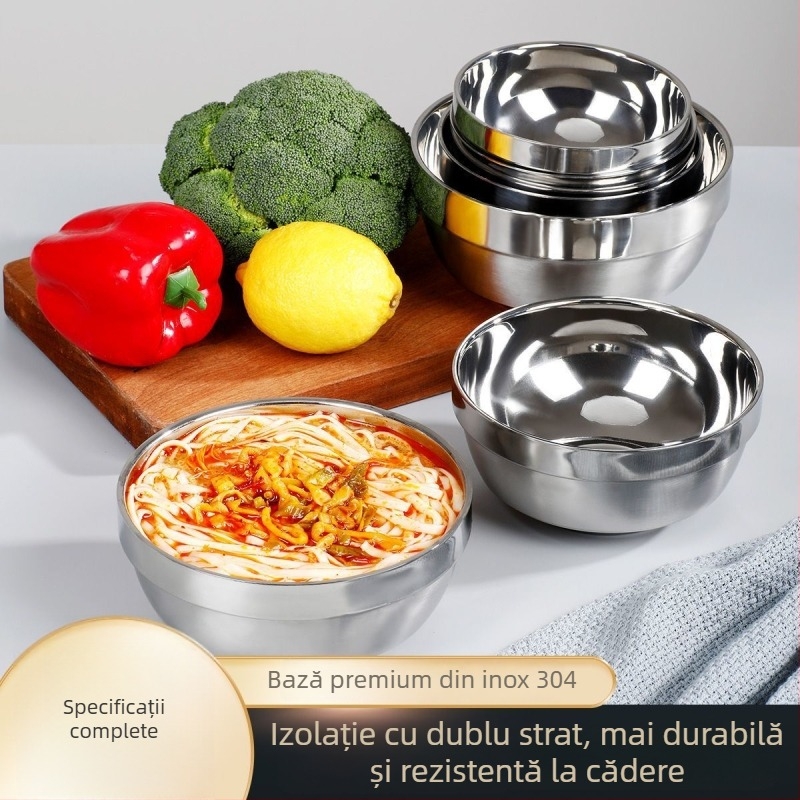 Tigaie grill rotundă din aliaj, construcție prin ștampilare, antiaderentă, ușor de curățat