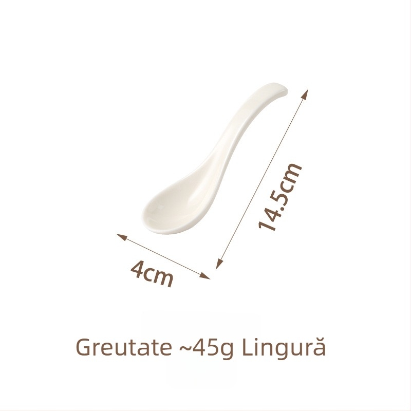 Set de veselă ceramică (boluri și farfurii) — design modern minimalist, culoare solidă cu luciu glazurat, sigur pentru microunde, personalizare disponibilă